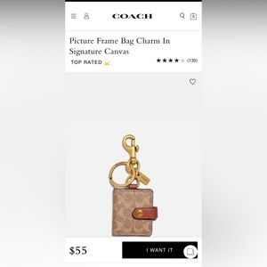 Coach keycharm photoframe